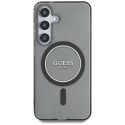 Kryt GUESS Glitter Circle MagSafe pro Samsung S25 - černý