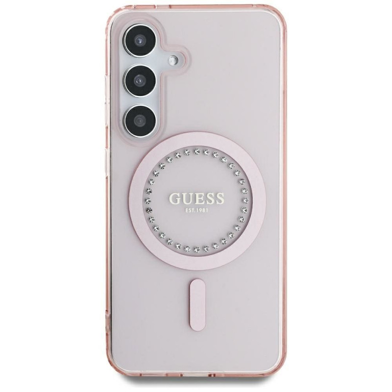 Kryt GUESS GUHMS25SPFTDTEP pro Samsung S25 - růžový