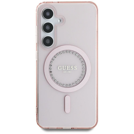 Kryt GUESS GUHMS25SPFTDTEP pro Samsung S25 - růžový