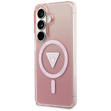 Kryt GUESS GUHMS26SHGTMLCGP pro Samsung S26 – růžový