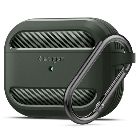 SPIGEN Rugged Armor Odolný kryt pro Apple AirPods Pro, tmavě zelený