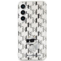 Kryt Karl Lagerfeld pro Samsung S23 FE – transparent (Monogram)