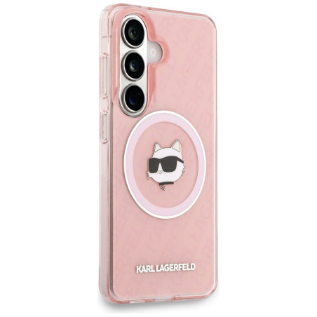 Kryt Karl Lagerfeld IML Repeat Choupette pro Samsung S26 Plus - růžo