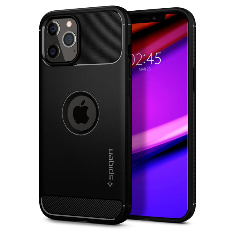 SPIGEN Rugged Armor Odolný kryt pro iPhone 12/12 Pro, černý