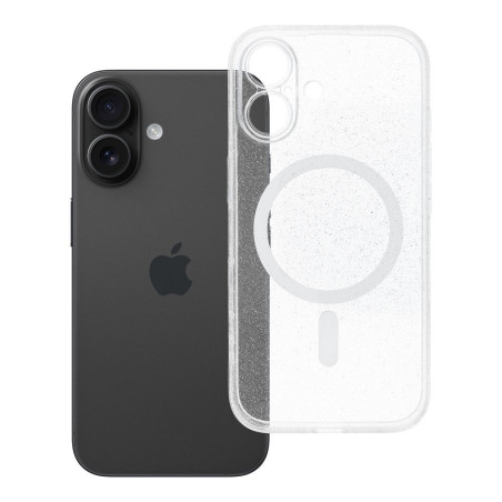Kryt iPhone 16 Clear Mag Cover Glitter pro iPhone 16