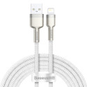 BASEUS CALJK-B02 Opletený datový a nabíjecí kabel USB/Lightning 12W, 2m, bílý
