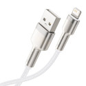 BASEUS CALJK-B02 Opletený datový a nabíjecí kabel USB/Lightning 12W, 2m, bílý