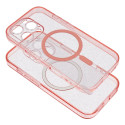 Kryt S26 ULTRA Clear Mag Cover pro S26 Ultra – růžové třpytk