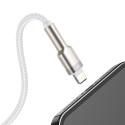 BASEUS CALJK-B02 Opletený datový a nabíjecí kabel USB/Lightning 12W, 2m, bílý