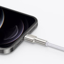 BASEUS CALJK-B02 Opletený datový a nabíjecí kabel USB/Lightning 12W, 2m, bílý