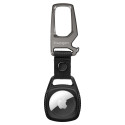 SPIGEN Rugged Armor Odolný přívěsek (pouzdro) na klíče s karabinou pro Apple AirTag, černý