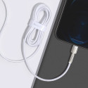 BASEUS CALJK-B02 Opletený datový a nabíjecí kabel USB/Lightning 12W, 2m, bílý