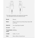 BASEUS CALJK-B02 Opletený datový a nabíjecí kabel USB/Lightning 12W, 2m, bílý