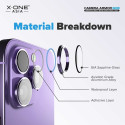 Ochranné sklo X-One Sapphire Camera Armor Pro iPhone 16e/17e - silver