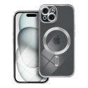 Kryt Electro Mag Cover pro iPhone 15 - stříbrný
