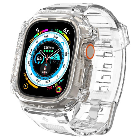 SPIGEN Rugged Armor Pro Ultra odolný kryt a řemínek pro Apple Watch Ultra (49mm), čirý