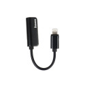 BASEUS CALL32-01 adaptér pro 3,5mm sluchátka a napájení (Lightning na Lightning+Jack), černá