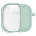 SPIGEN Silicone Fit Kryt s karabinou pro Apple AirPods 3 (2021), zelený