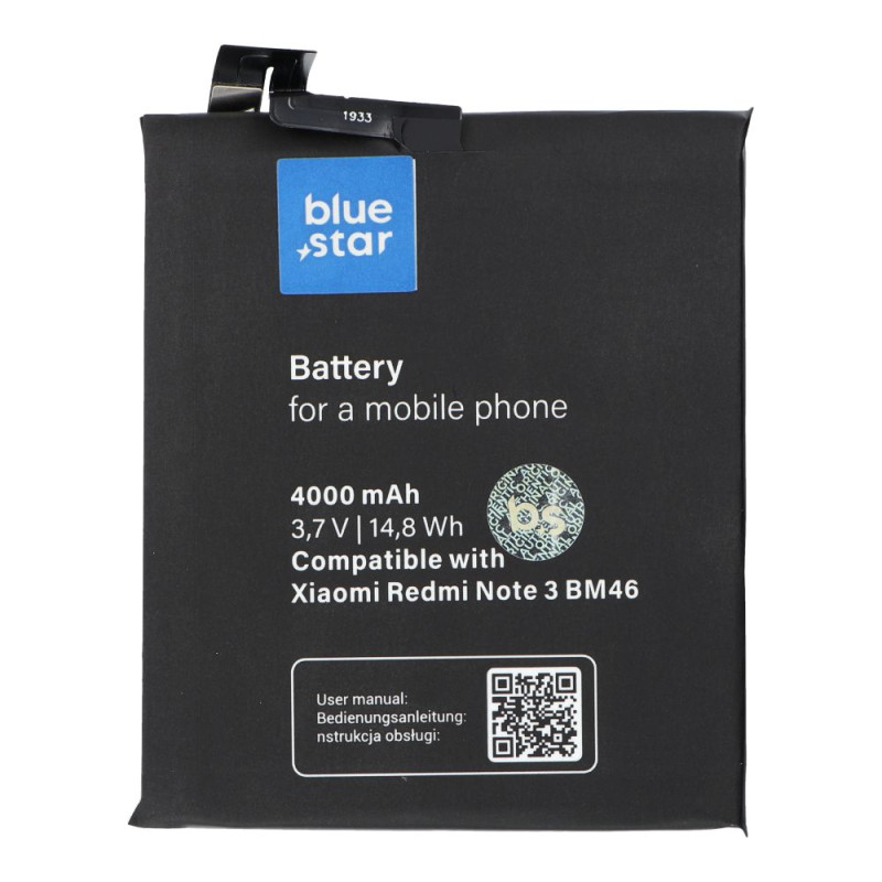 Baterie Blue Star BM46 pro Xiaomi Redmi Note 3 - modrá