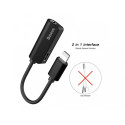 BASEUS CALL32-01 adaptér pro 3,5mm sluchátka a napájení (Lightning na Lightning+Jack), černá