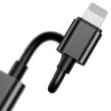 BASEUS CALL50-01 L50 Adaptér z Lightning na Lightning a Jack 3,5mm s podporou mikrofonu, černý