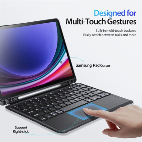 Pouzdro Dux Ducis DK pro Samsung Tab S9/S9FE/S10FE - černé