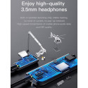 BASEUS CALL50-01 L50 Adaptér z Lightning na Lightning a Jack 3,5mm s podporou mikrofonu, černý
