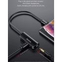 BASEUS CALL50-01 L50 Adaptér z Lightning na Lightning a Jack 3,5mm s podporou mikrofonu, černý