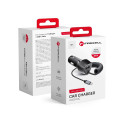 Nabíječka do auta Forcell F-ENERGY CARBON PD 38W s kabelem USB-C pro USB zařízení - černá