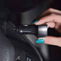 Nabíječka do auta Forcell F-ENERGY CARBON PD 38W s kabelem USB-C pro USB zařízení - černá