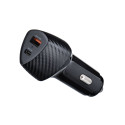 Nabíječka do auta Forcell F-ENERGY CARBON CC50-1A1C USB-C/USB - blac