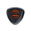 Forcell CARBON CC50-2A nabíječka do auta 2×USB QC3.0 36W - černá