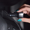 Nabíječka do auta Forcell CARBON USB-C PD 20W + kabel USB-C/Lightnin