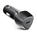 Nabíječka do auta Forcell CARBON USB-C PD 20W + kabel USB-C/Lightnin