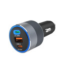 Nabíječka do auta Forcell F-ENERGY 65 W 2× USB-C + USB-A - šedá