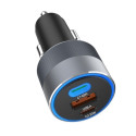 Nabíječka do auta Forcell F-ENERGY 65 W 2× USB-C + USB-A - šedá