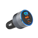 Nabíječka do auta Forcell F-ENERGY 65 W 2× USB-C + USB-A - šedá