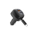 Nabíječka do auta Forcell F-ENERGY ALU 75W USB-C + USB-A - černá