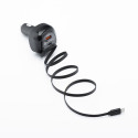 Nabíječka do auta Forcell F-ENERGY ALU 75W USB-C + USB-A - černá