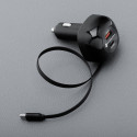 Nabíječka do auta Forcell F-ENERGY ALU 75W USB-C + USB-A - černá