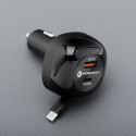 Nabíječka do auta Forcell F-ENERGY ALU 75W USB-C + USB-A - černá