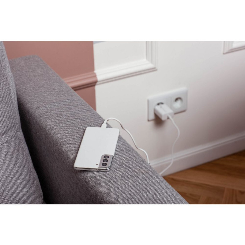 Nabíječka Forcell F-ENERGY USB C QC4.0 PD 3A 25W + kabel USB C na USB C TFK-TC-25WPD pro telefon - bílá