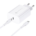 Nabíječka Forcell F-ENERGY 25W USB-C PD/QC4.0 + kabel – bílá