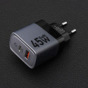 Forcell GaN 45W nabíječka USB-C + USB-A QC4.0 PD 4A šedá
