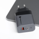 Forcell GaN 45W nabíječka USB-C + USB-A QC4.0 PD 4A šedá