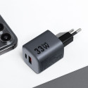 Forcell F-Energy GaN 33W USB-C + USB-A QC4.0 PD 3A - šedá