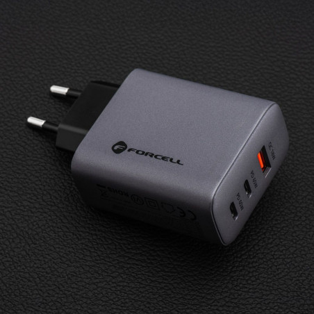 Forcell F-ENERGY GaN 65W nabíječka 2× USB-C + 1× USB-A QC4.0 PD -