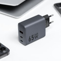 Forcell F-ENERGY GaN 65W nabíječka 2× USB-C + 1× USB-A QC4.0 PD -