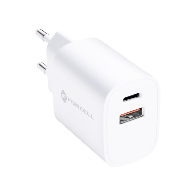 Nabíječka Forcell F-ENERGY TFK-TC-35WPD pro USB-C + USB-A - bílá