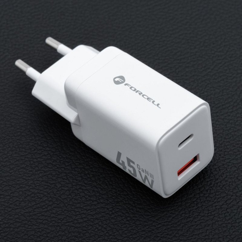 Nabíječka Forcell F-ENERGY MINI GaN III pro 2 zařízení - bílá